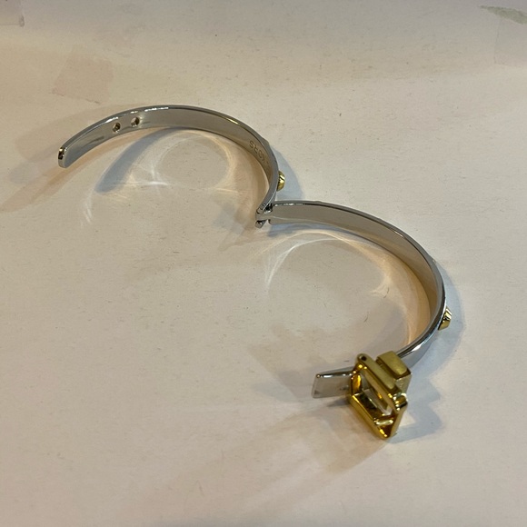 Michael Kors Studded Two-Tone Buckle Bangle - Picture 4 of 5